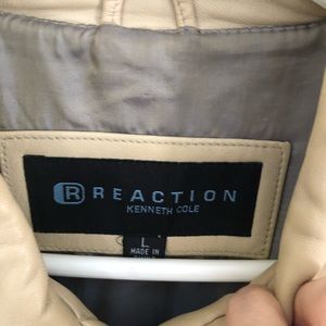Kenneth Cole off white/cream Women’s leather jacket